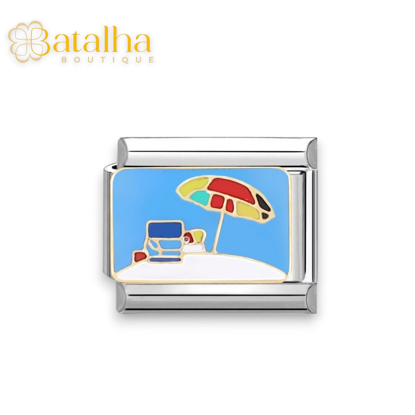 Beach Silver Charm