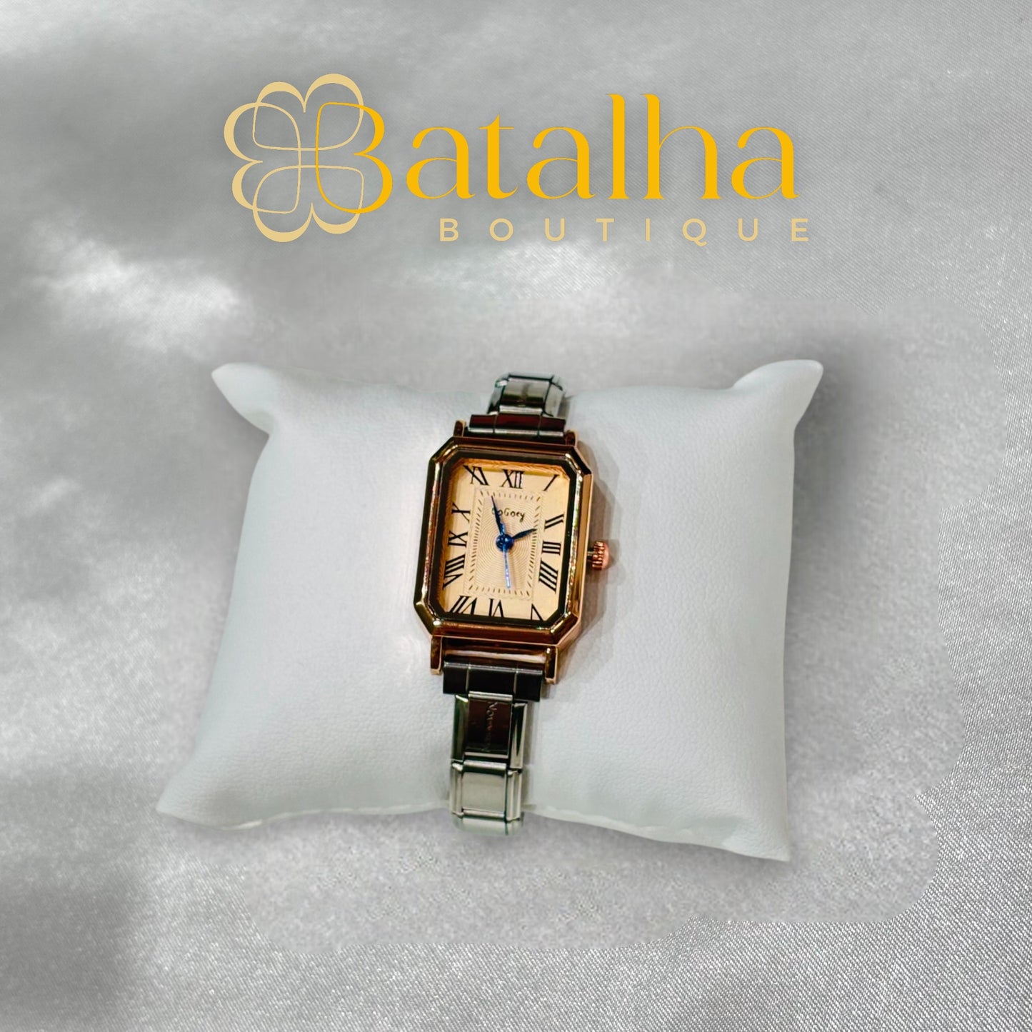 Silver Rose Italian Watch