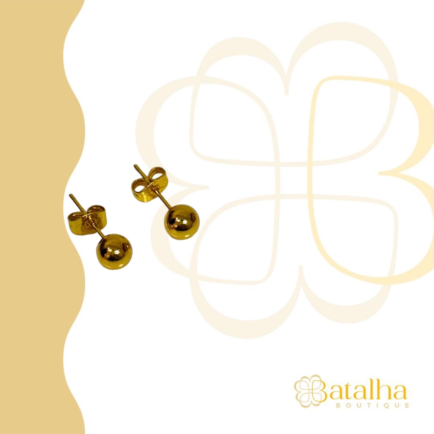 Golden Stud Earrings
