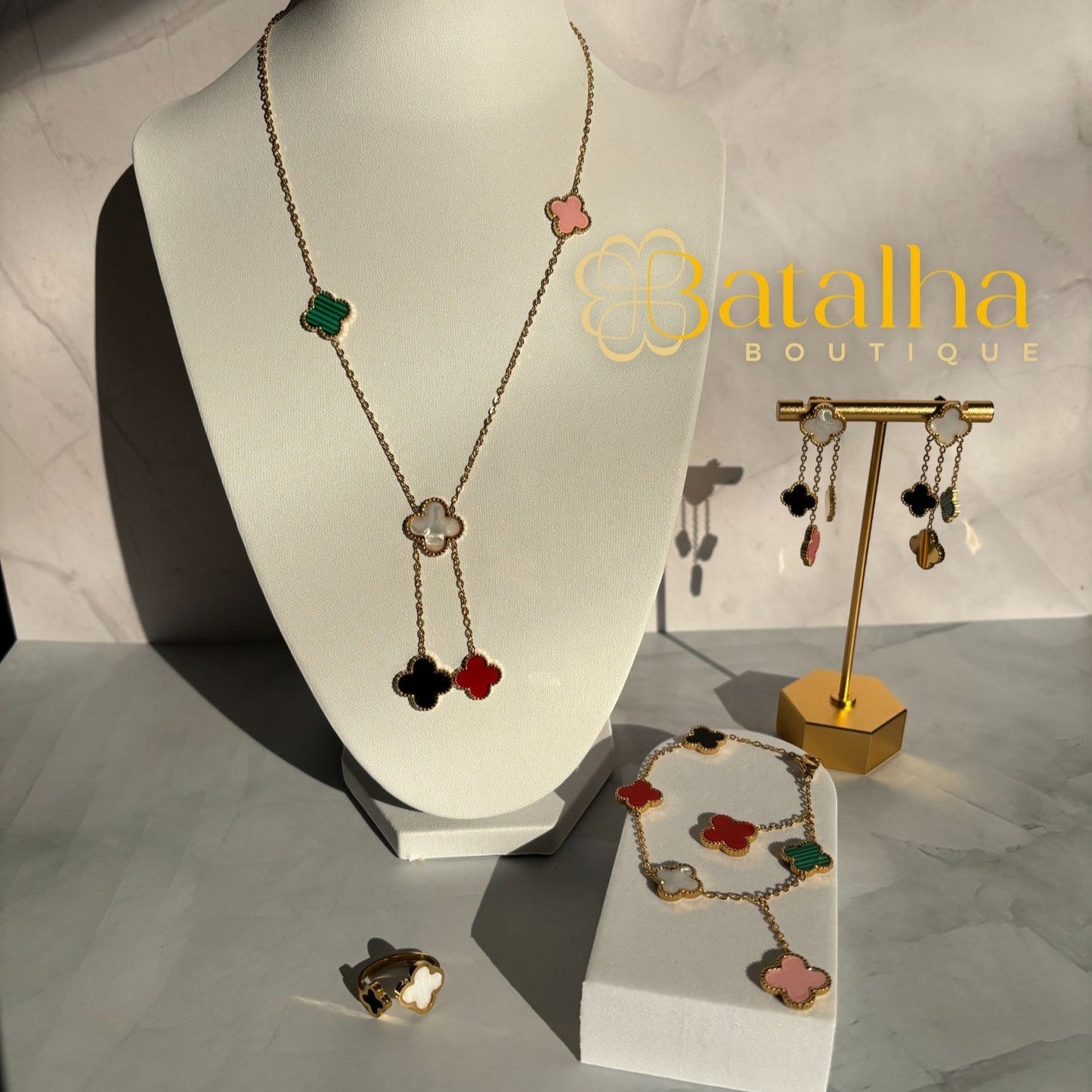 Clover Multicolor Pendant Set