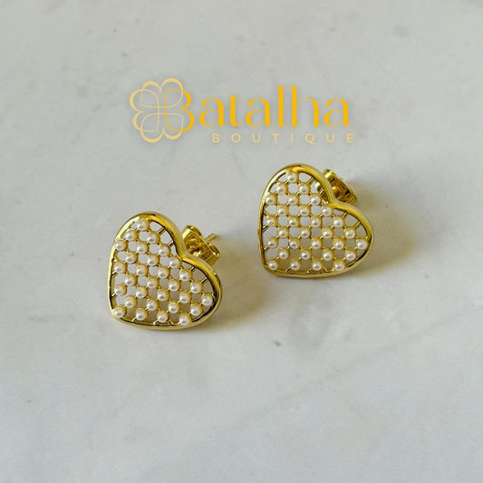 Pearl of Hearts Earrings