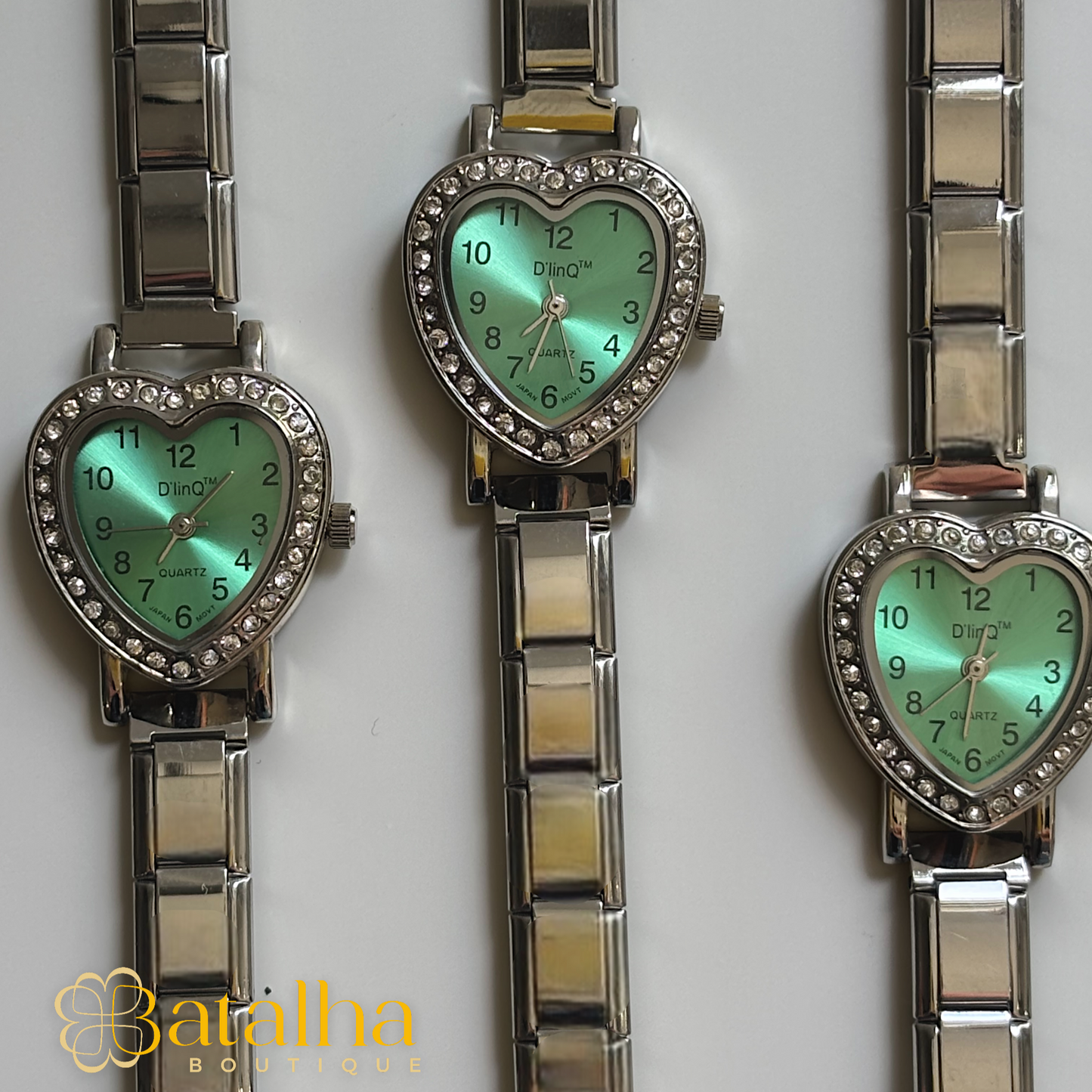 Diamond Green Heart Italian Watch